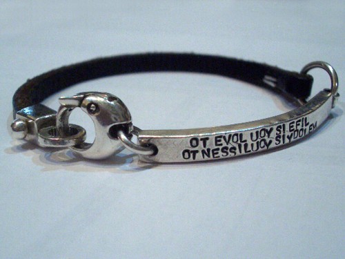 Bracciale in argento e cuoio
