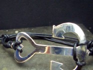 Bracciale in argento e cavetto