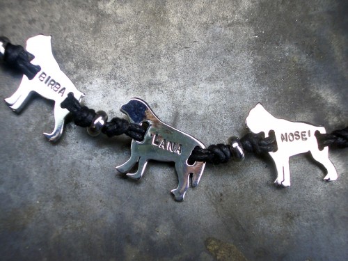 Bracciale in argento e cavetto