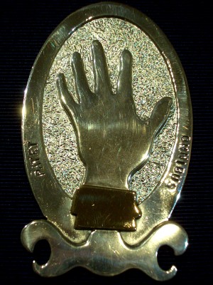 Medaglione commemorativo in argento ed oro